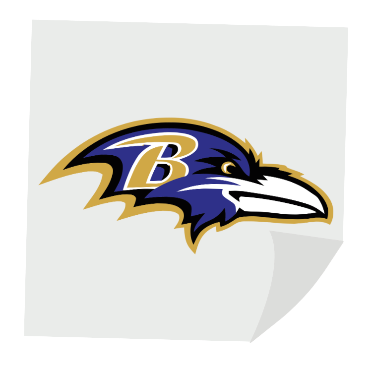 baltimore ravens dtf transfers adult front design for t shirt