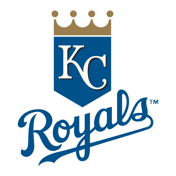 Kansas City Royals DTF transfers ready to press with KC monogram, crown badge, and vintage typography styles