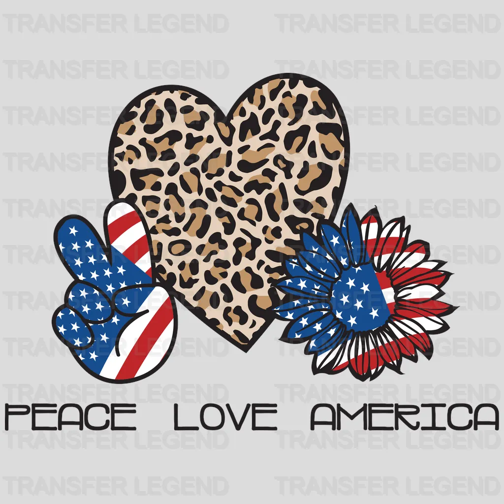 Copy of Peace Love America DTF Transfer - transferlegend
