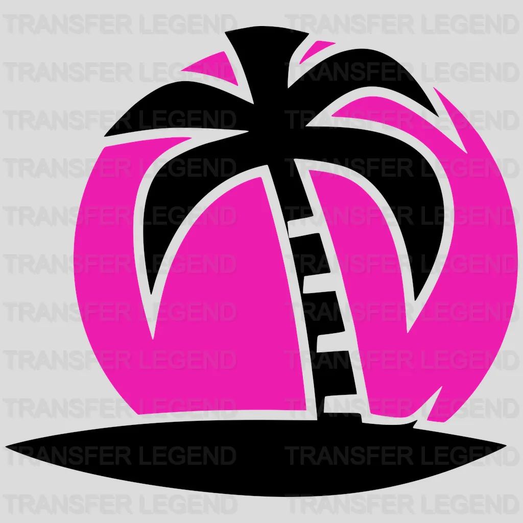 Purple Palm Tree Summer UV DTF Transfer Cup Wrap UV DTF Sticker - transferlegend