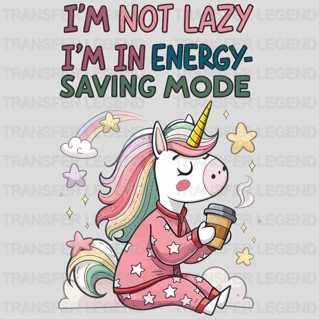 Lazy Unicorn Design - DTF Heat Transfers - transferlegend