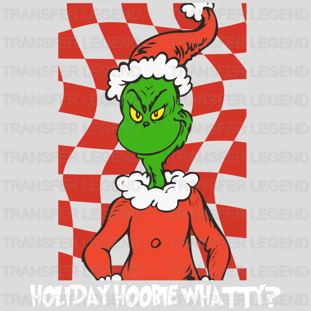 HOLIDAY HOOBIE WHATTY?, Christmas Design, Dtf Heat Transfer - transferlegend