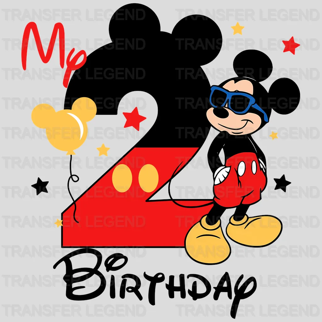 My 2 Birthday Disney Designs - DTF Heat Transfers