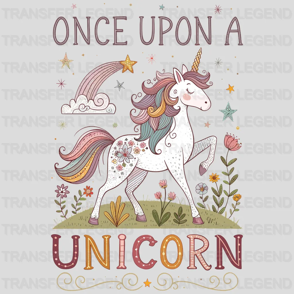 Once Upon a Unicorn Design - DTF Heat Transfers - transferlegend