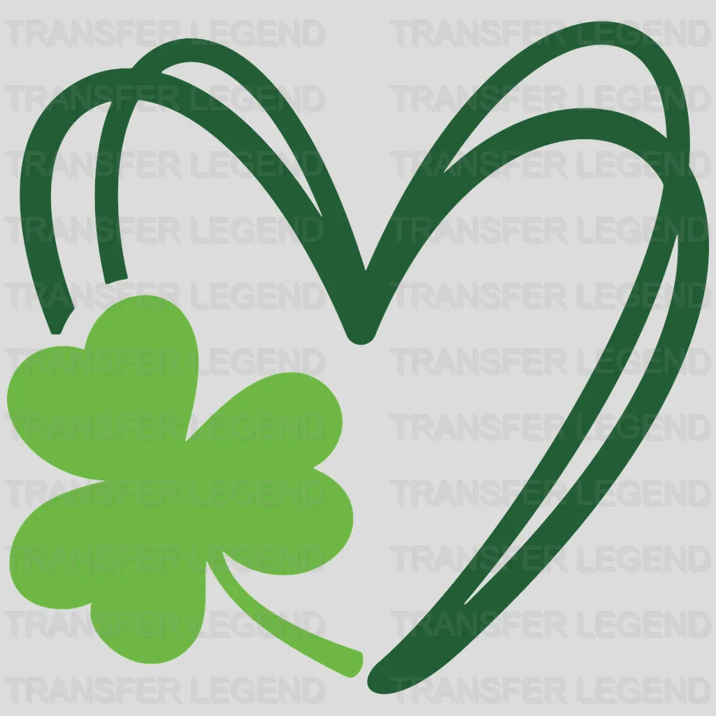 Heart St. Patrick's Day Design - DTF heat transfer - transferlegend