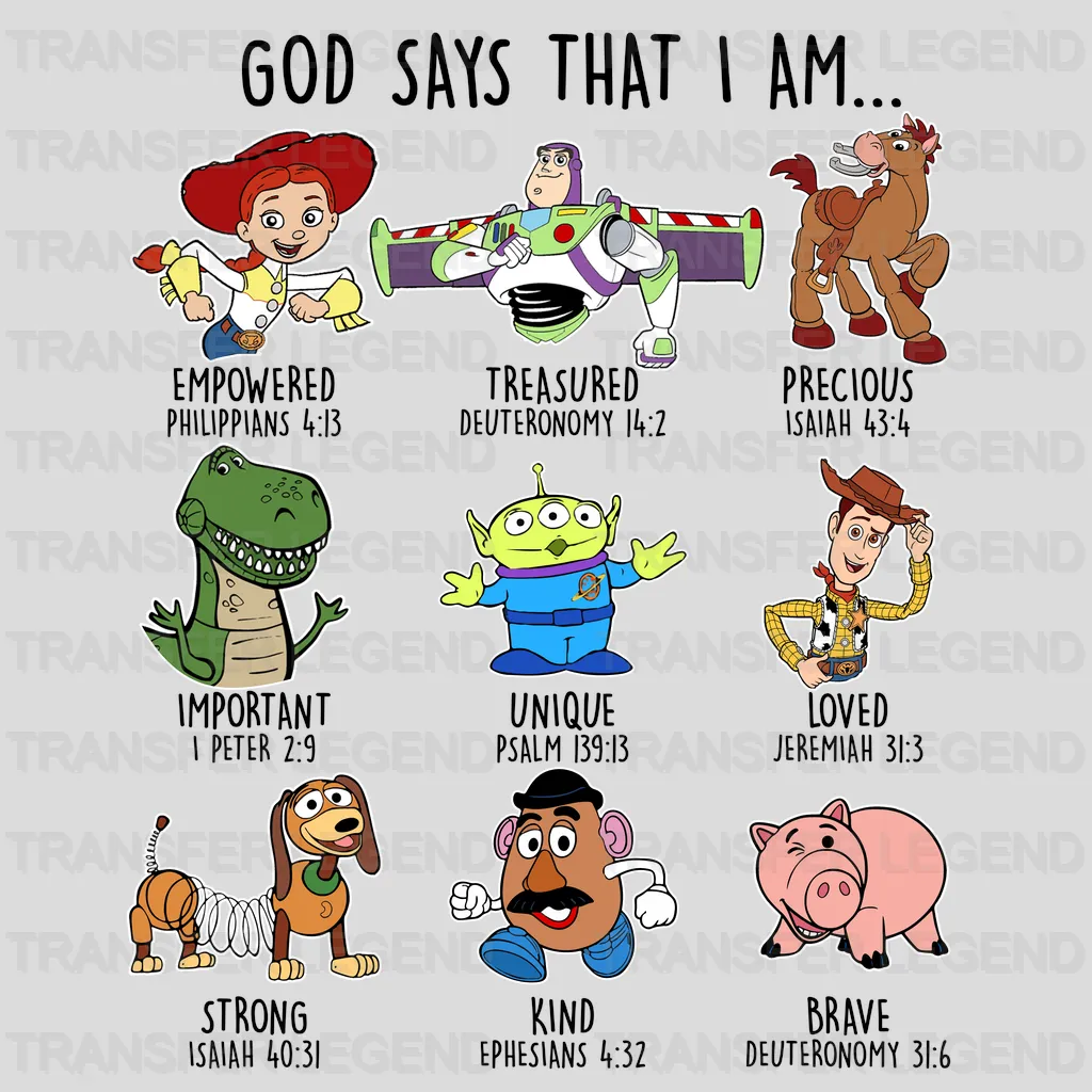 God Says Thatt I Am Ok Toy Story Disney Designs - DTF Heat Transfers