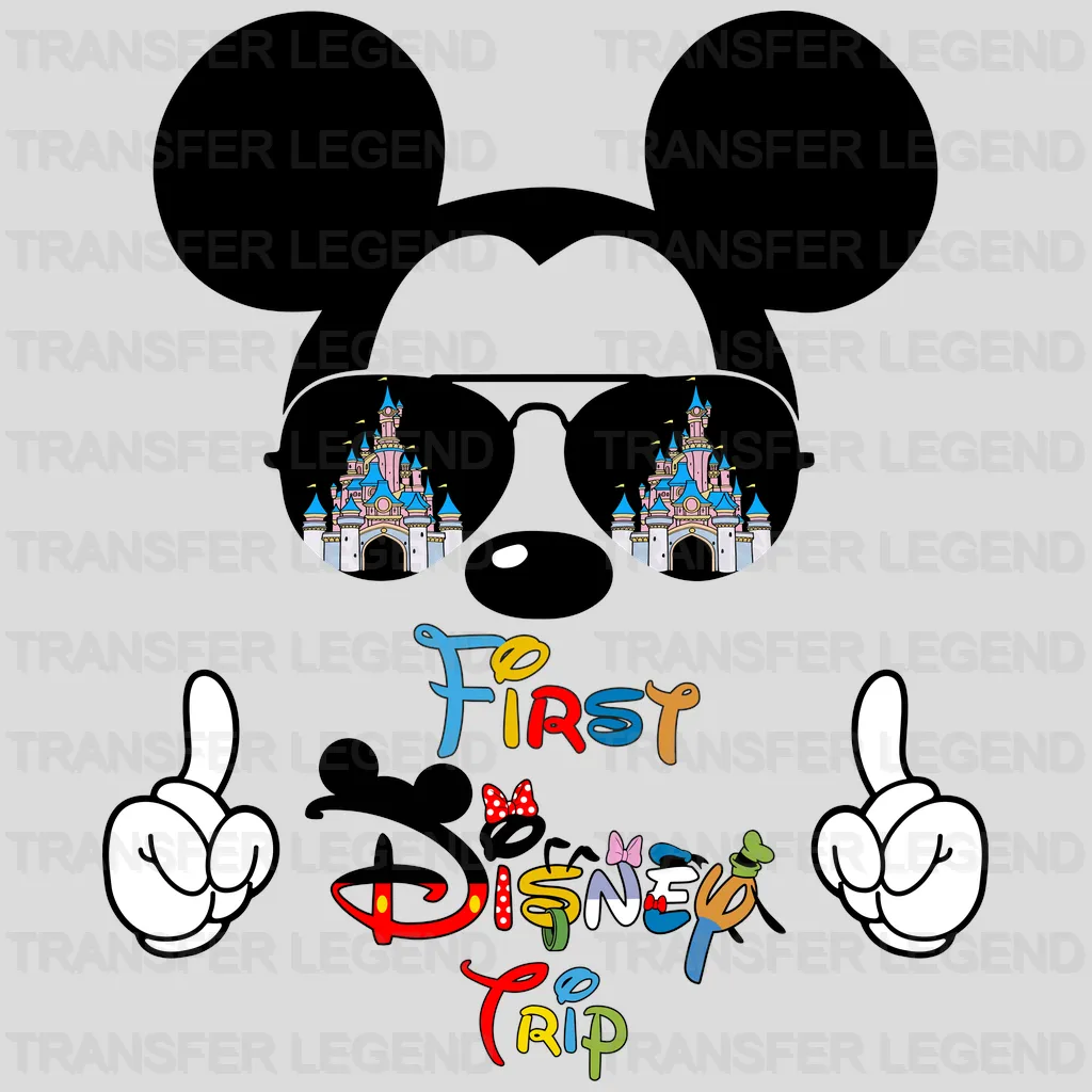First Mickey & Minnie Trip Cartoon Designs - DTF Heat Transfer - transferlegend