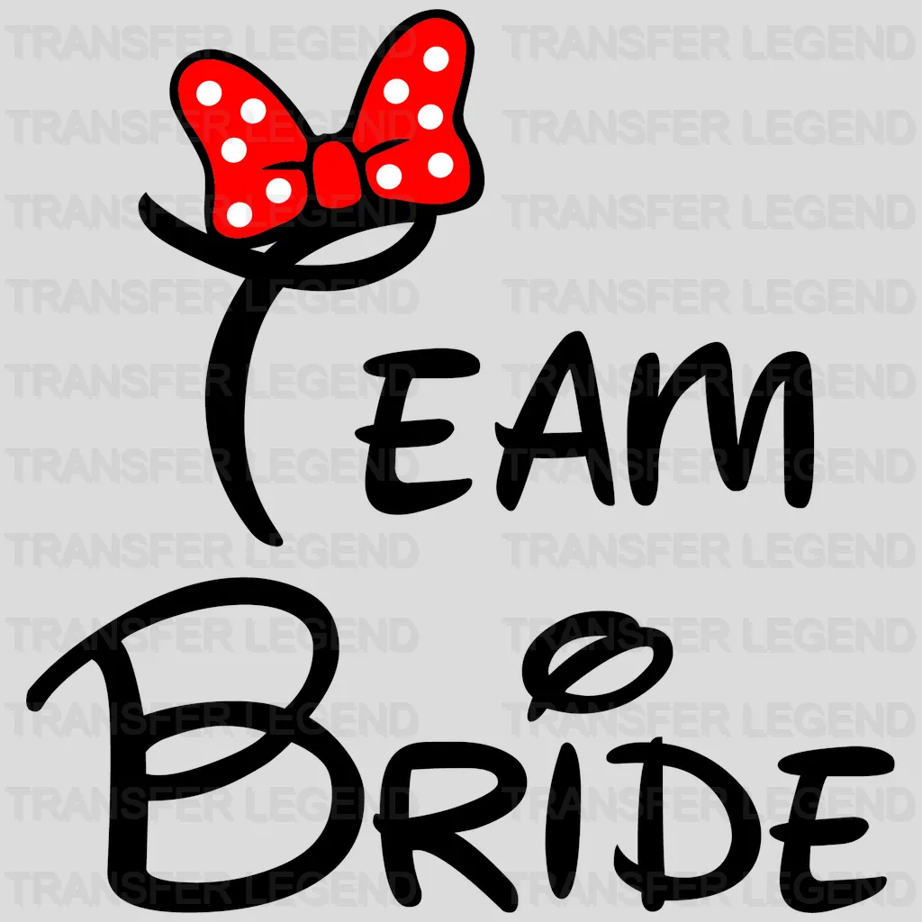 Bridal Party Cartoon Design - DTF heat transfer - transferlegend