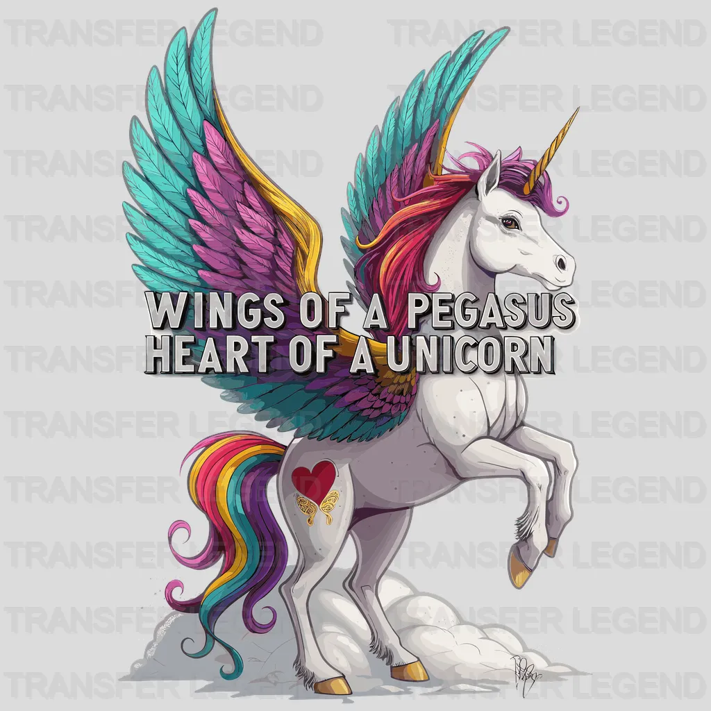 Pegasus Unicorn Design - DTF Heat Transfers - transferlegend