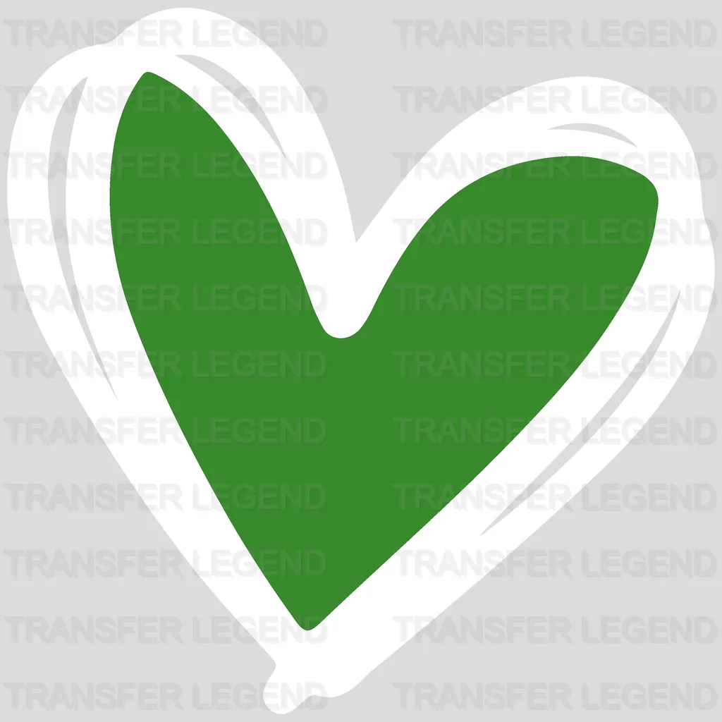 Heart St. Patrick's Day Design - DTF heat transfer - transferlegend