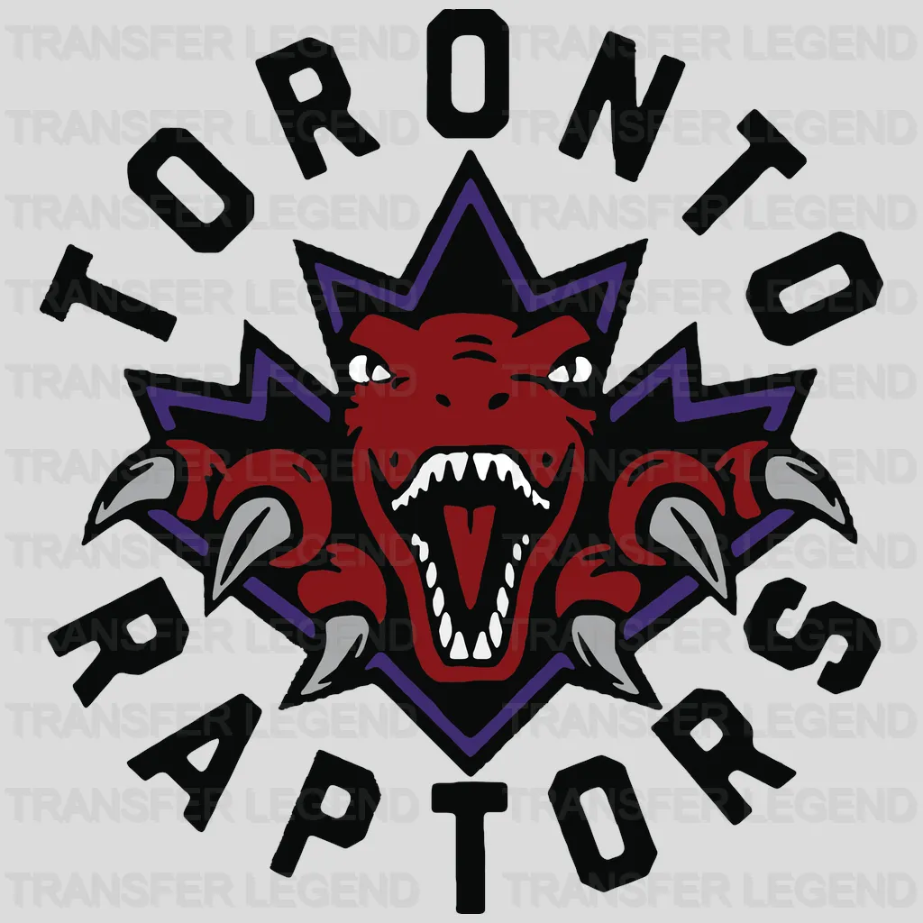 Toronto Raptors Aggressive Raptor Head Badge NBA Design - DTF Heat Transfer