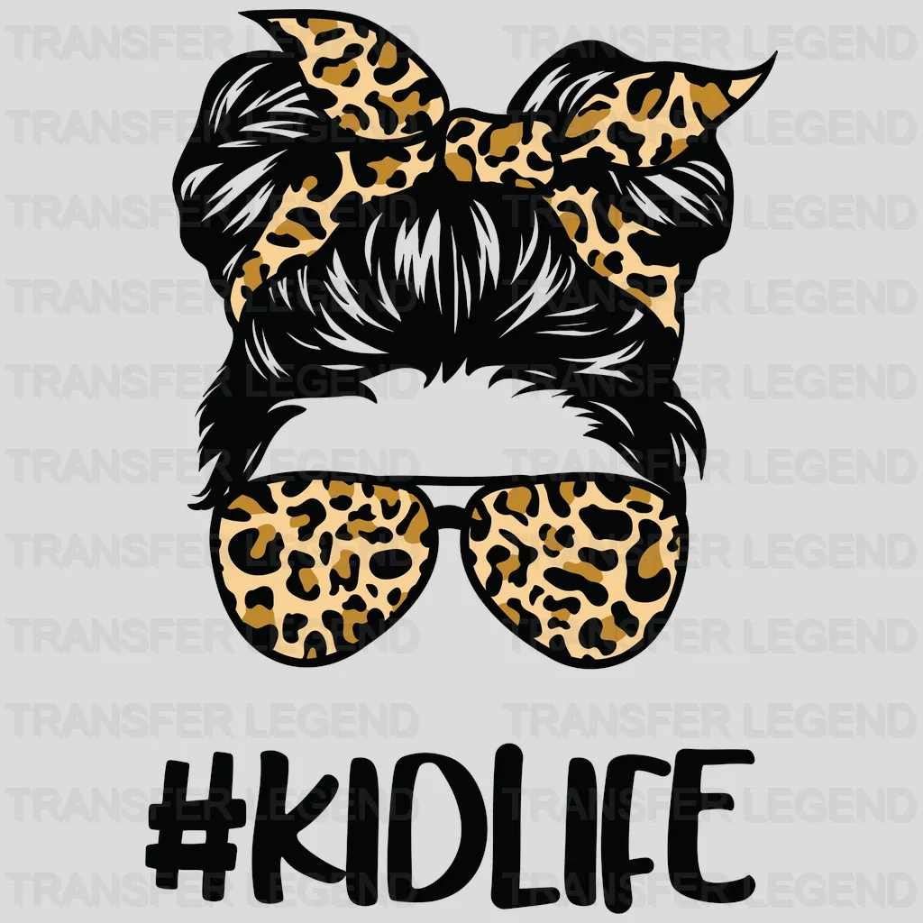 MomLife KidLife Leopard - Baby and Mama - Family Matching - Design - DTF heat transfer - transferlegend