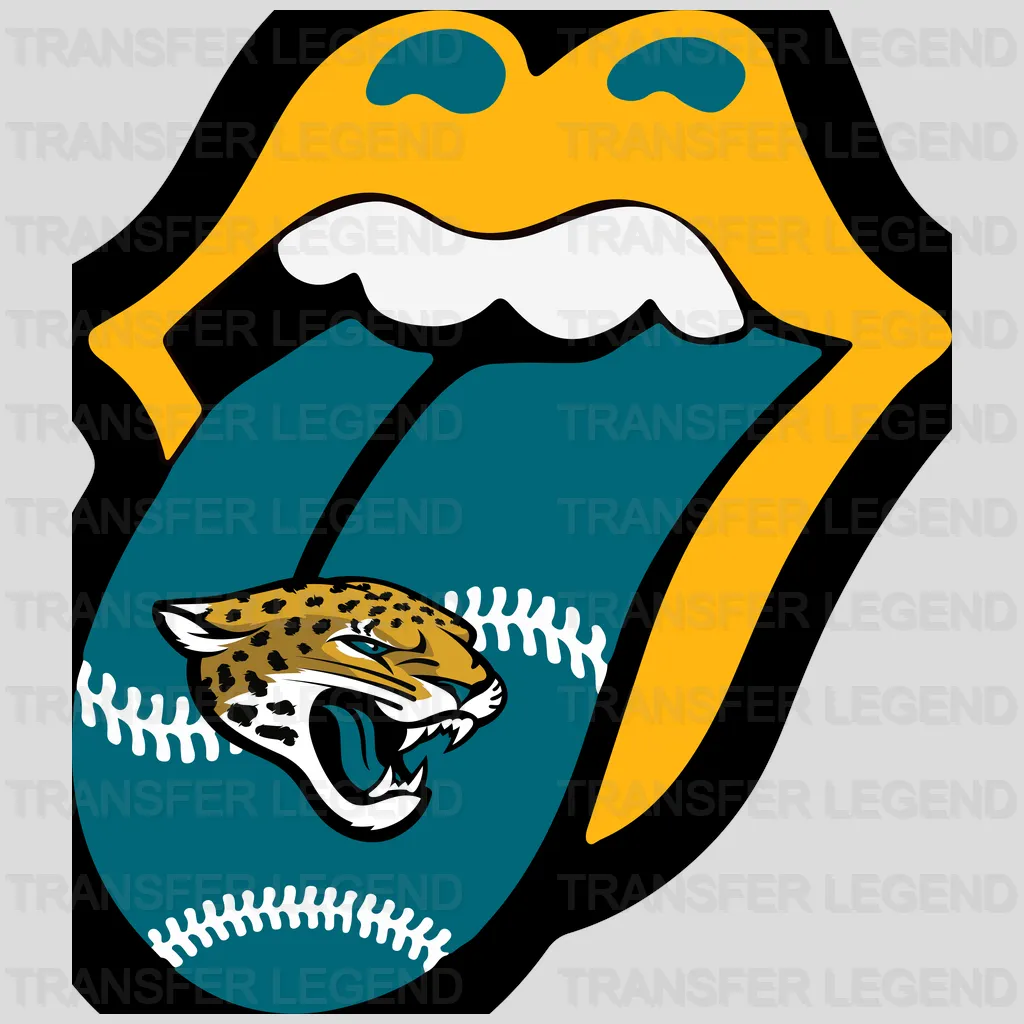Jacksonville Jaguars Tongue & Lips Logo NFL Design - DTF Heat Transfer