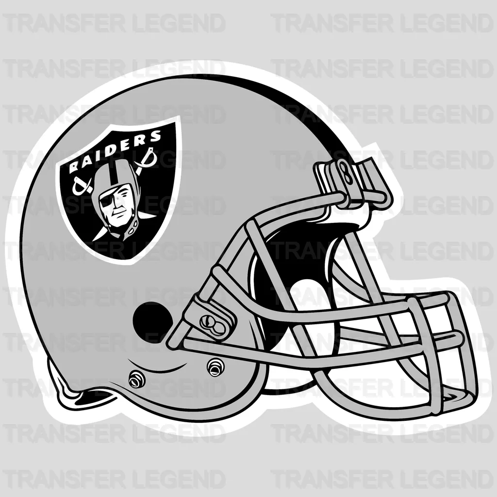 american football helmet graphics Las Vegas Raiders outlined side-view helmet graphic, NFL design