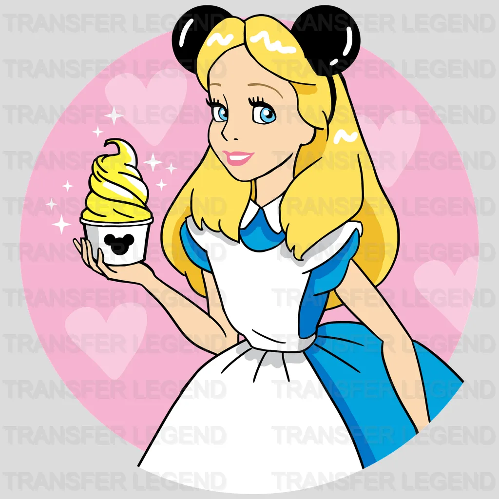 Snacks Princess Alice - Alice in Wonderland Design - DTF heat transfer - transferlegend