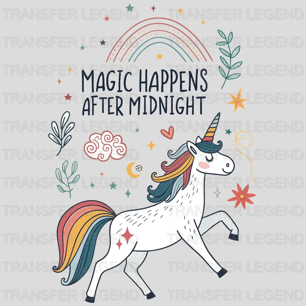 After Midnight Unicorn Design - DTF Heat Transfers - transferlegend