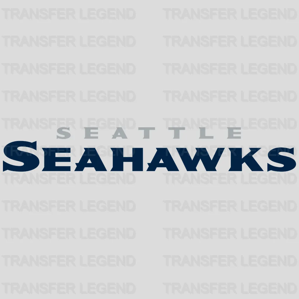 Seattle Seahawks Block Wordmark NFL Design - DTF Heat Transfer