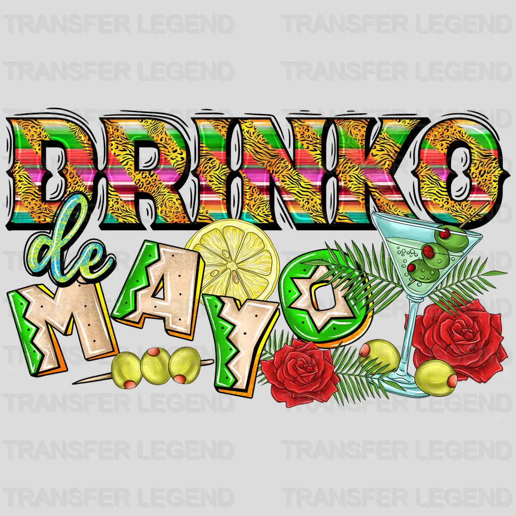 Drinko De Mayo - Cinco De Mayo DTF heat transfer - transferlegend