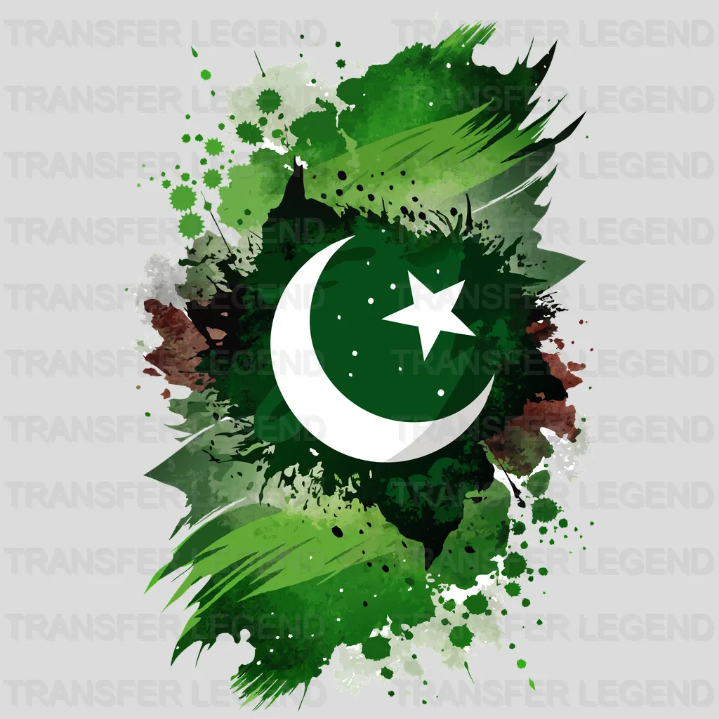 Pakistan Flag Design - DTF Heat Transfer - transferlegend