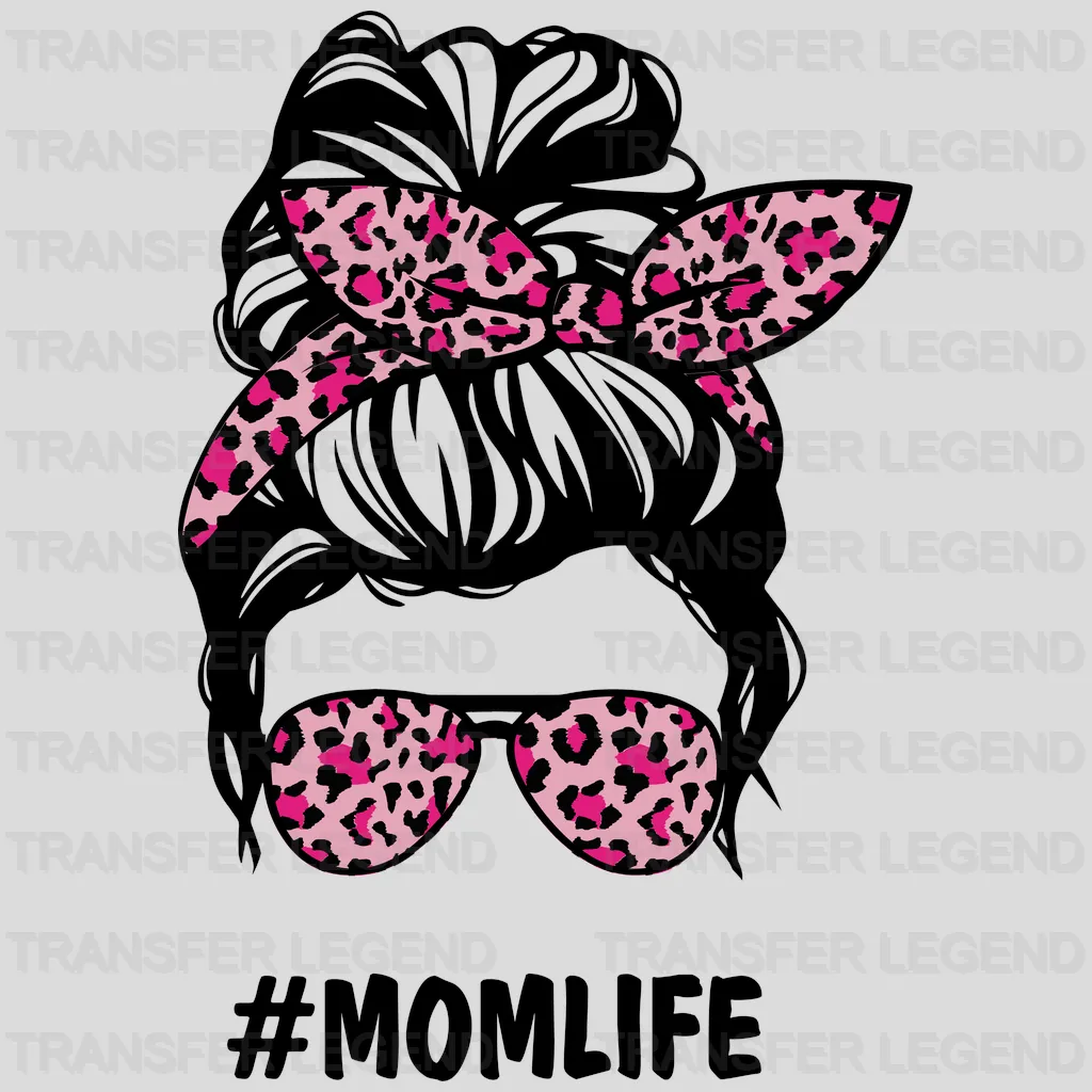 MomLife KidLife Leopard - Baby and Mama - Family Matching - Design - DTF heat transfer - transferlegend