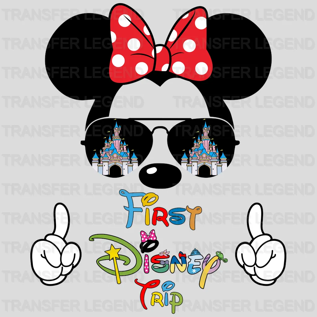 First Mickey & Minnie Trip Cartoon Designs - DTF Heat Transfer - transferlegend