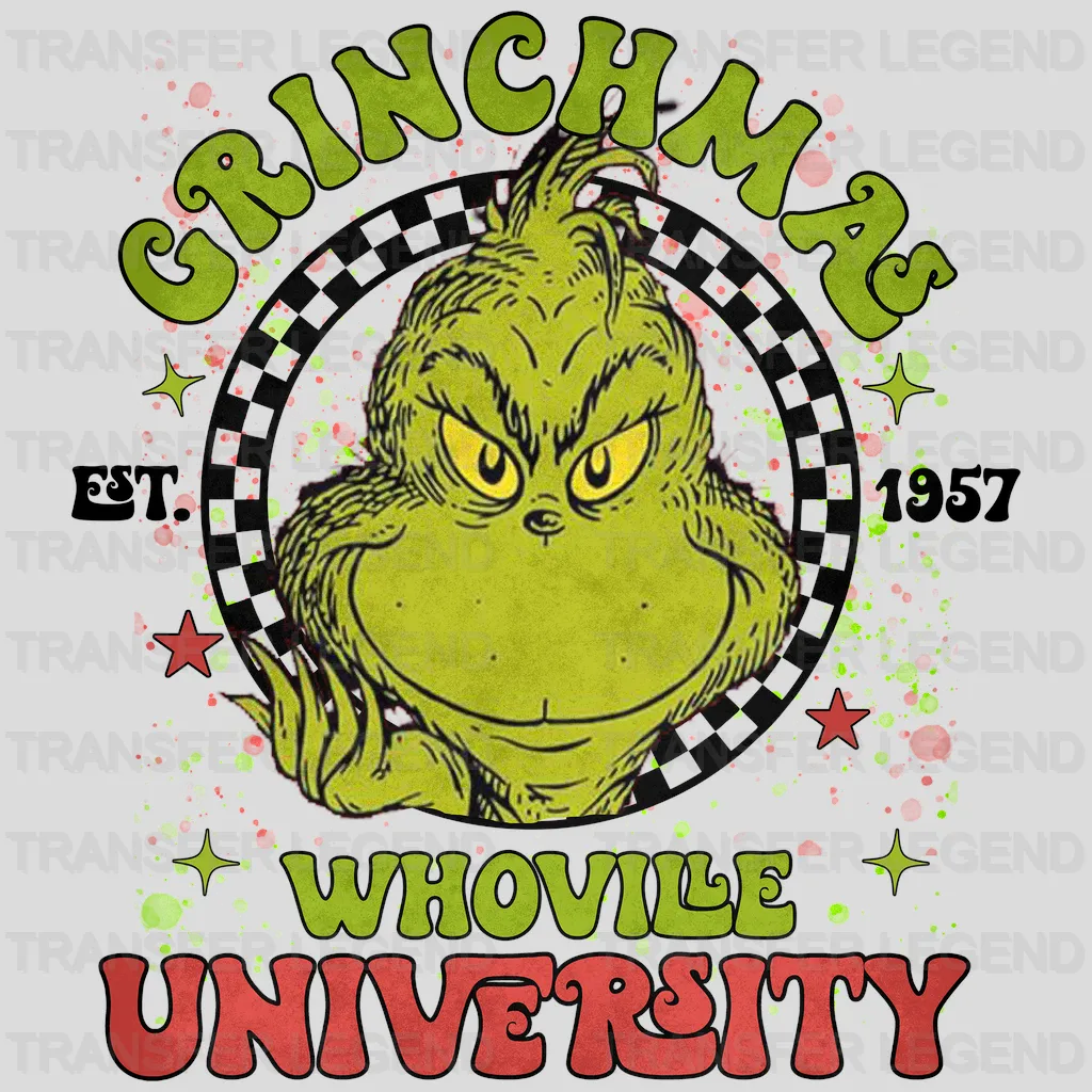 GRINCHMAS WHOVILLE UNIVERSITY Christmas Design - DTF heat transfer - transferlegend