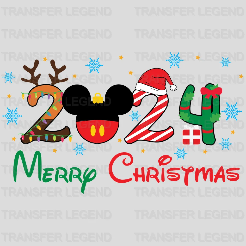 Snowflakes 2024 Merry Christmas - Christmas DTF Transfer - transferlegend