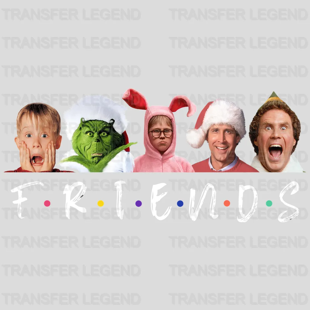 FRIENDS XMAS , Christmas Design, Dtf Heat Transfer - transferlegend
