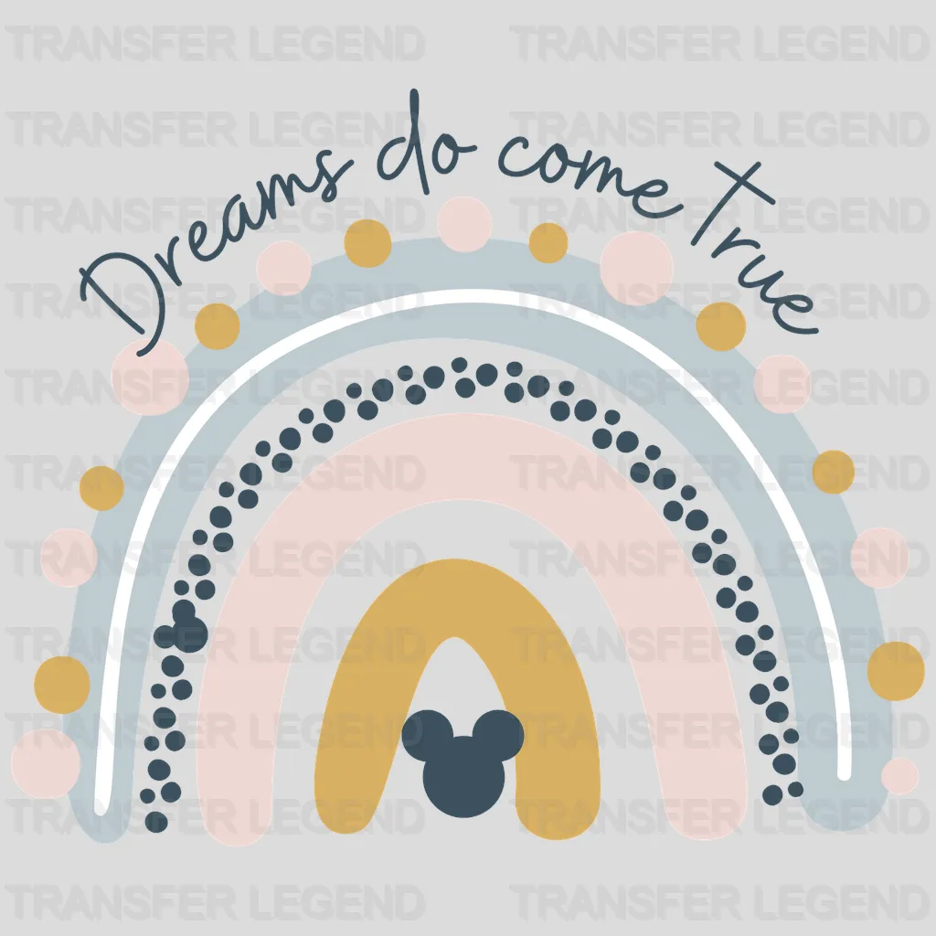 Dreams To Come True Rainbow Head Design - DTF heat transfer - transferlegend