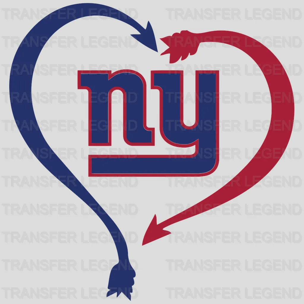 New York Giants badge with stars and “Giants” text, NFL design - DTF Heat Transfer
