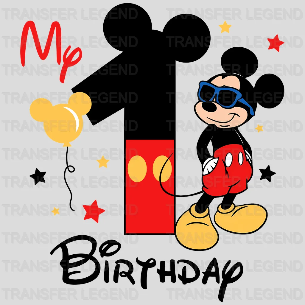 My 1 Birthday Disney Designs - DTF Heat Transfers
