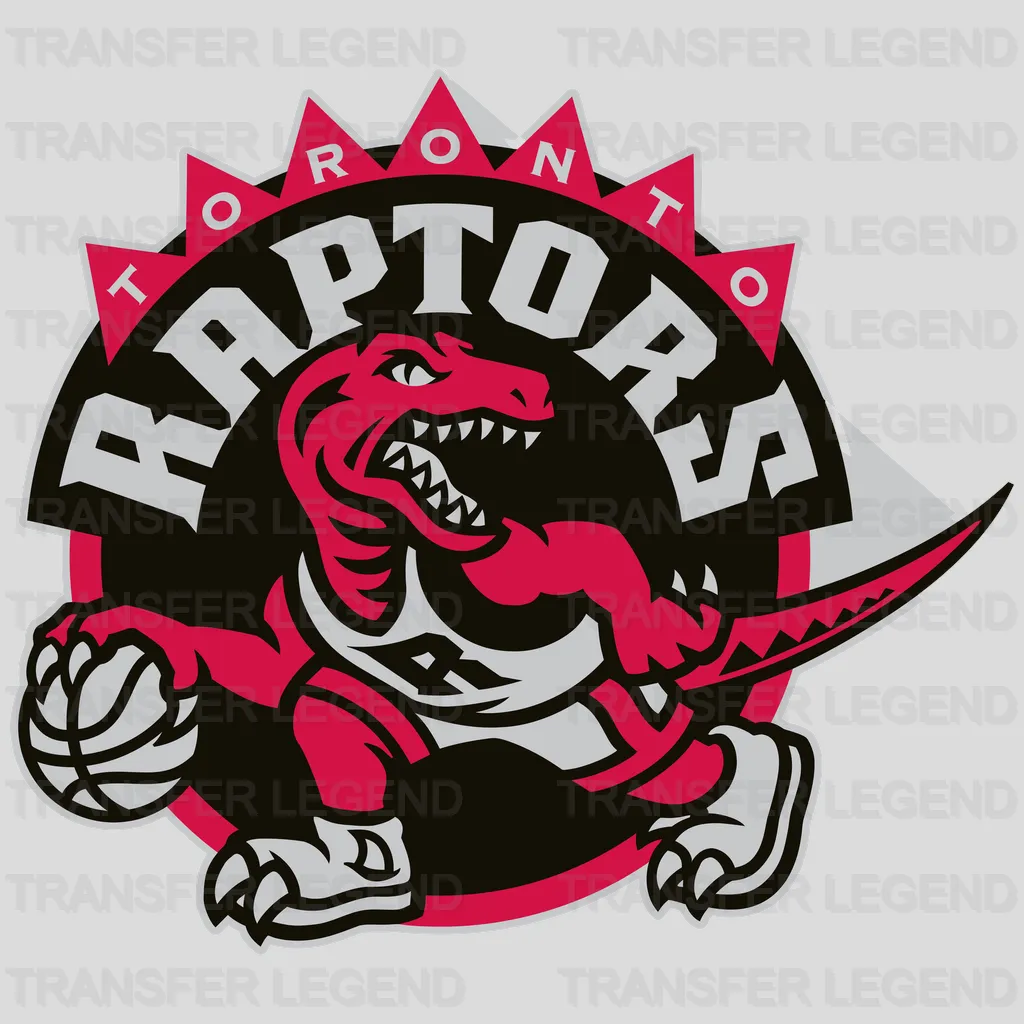 Toronto Raptors 90s Mascot Crest NBA Design - DTF Heat Transfer