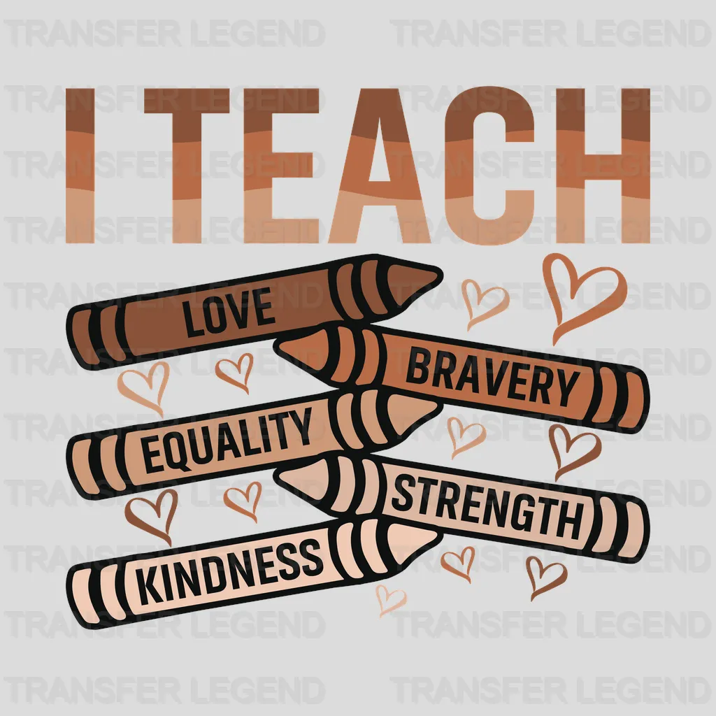 I Teach - BLM design DTF heat transfer - transferlegend
