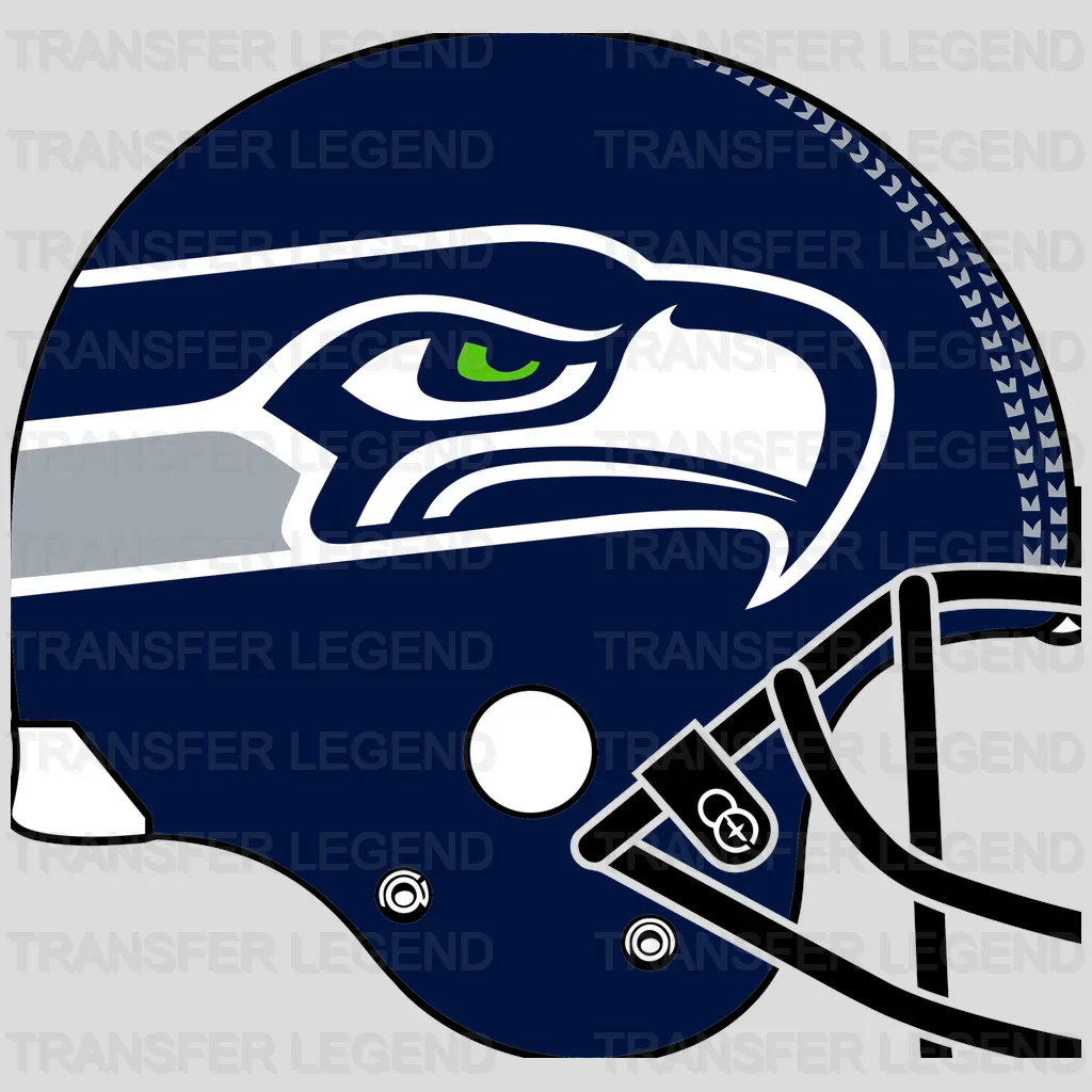 Seattle Seahawks Helmet Profile NFL Design - DTF Heat Transfer