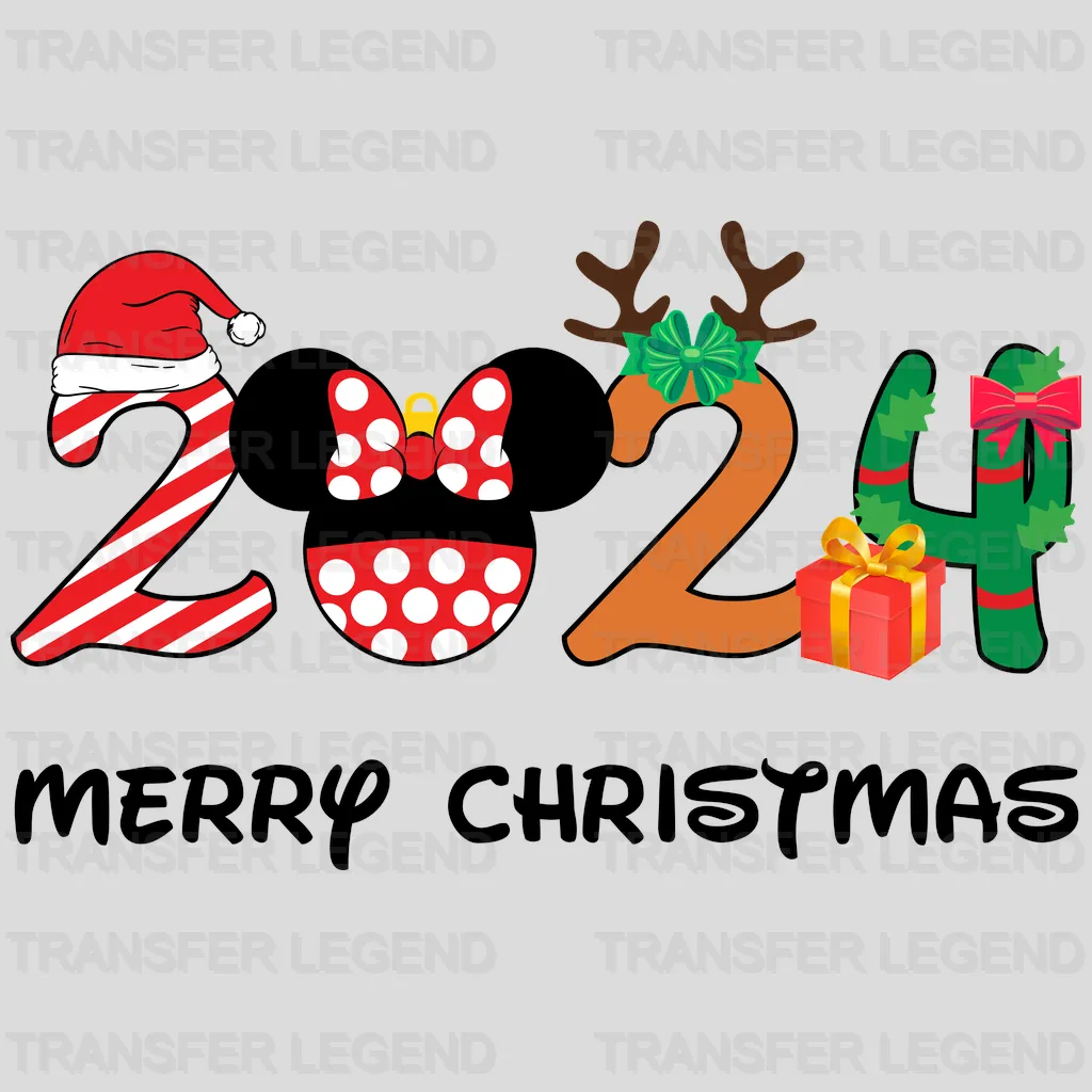 Cartoon 2024 Merry Christmas - Christmas DTF Transfer - transferlegend