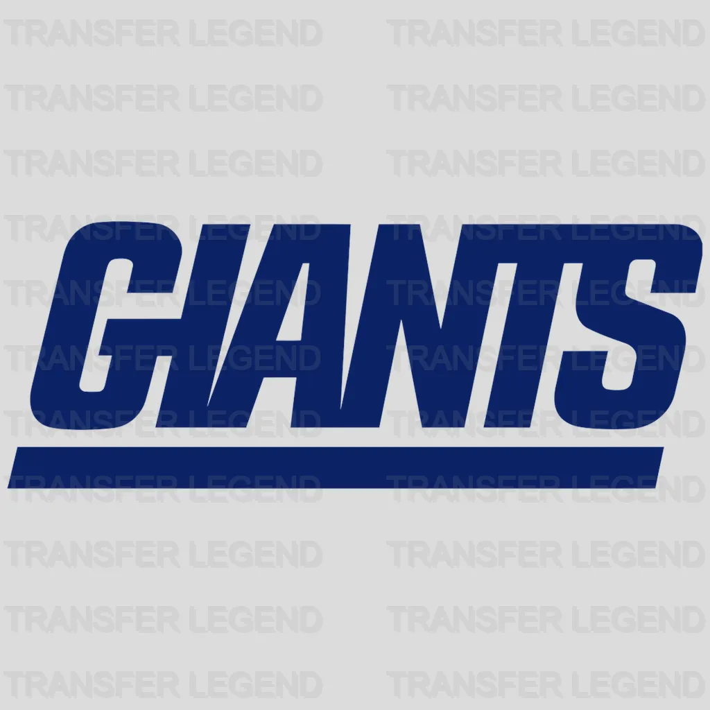 New York Giants modern italic “Giants” lettering, NFL design - DTF Heat Transfer