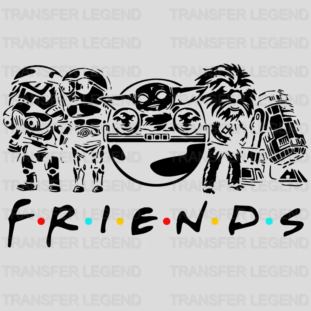 Star Wa Baby Yoda And Friends Design - DTF heat transfer - transferlegend