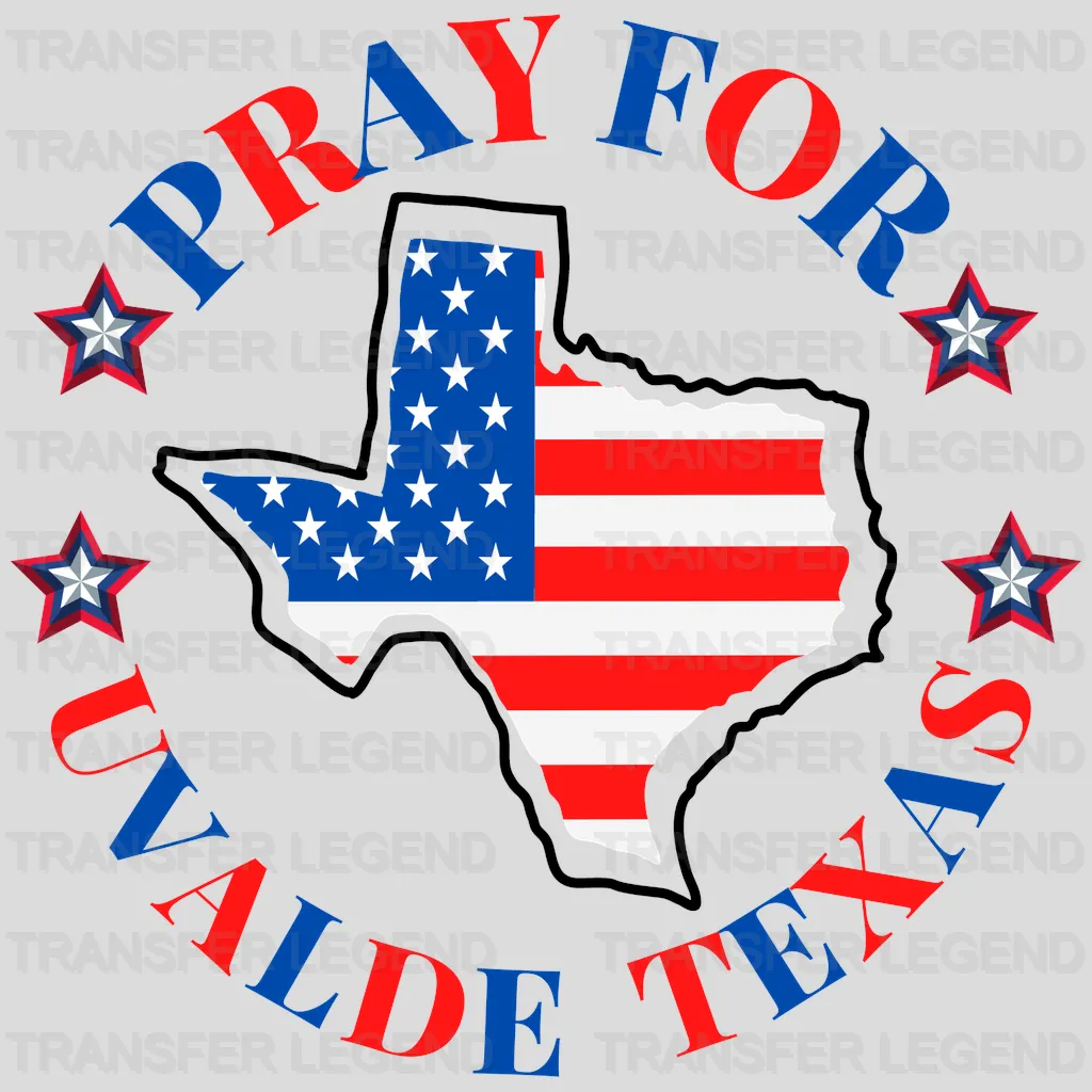 Pray For Uvalde Texas - Gun Violence - Anti Gun - Design - DTF heat transfer - transferlegend