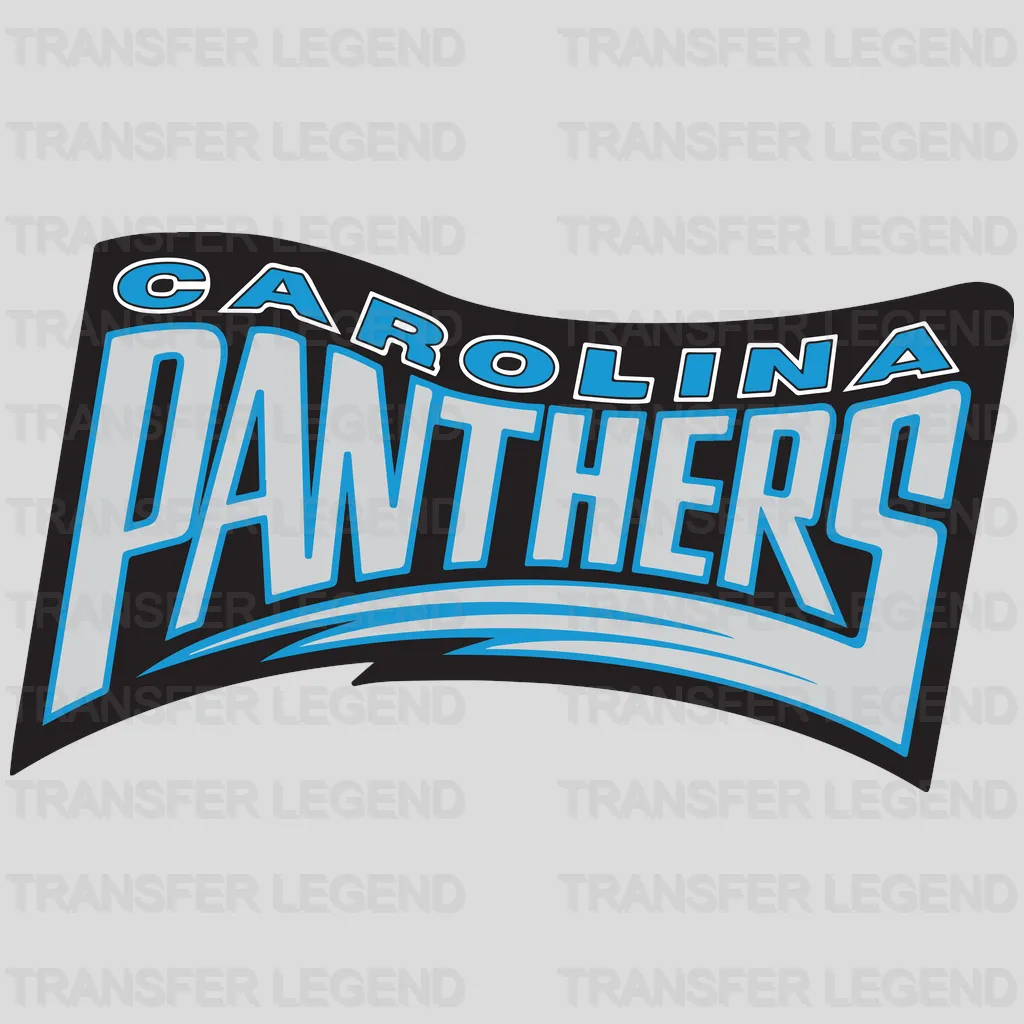 Carolina Panthers Stylized Arch Text NFL Design - DTF Heat Transfer