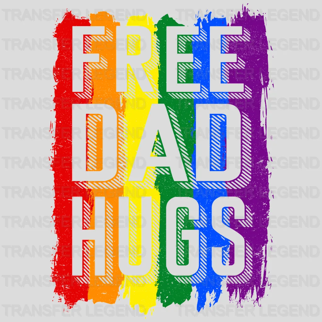 Free Dad Hugs LGBTQ Support Design - DTF heat transfer - transferlegend