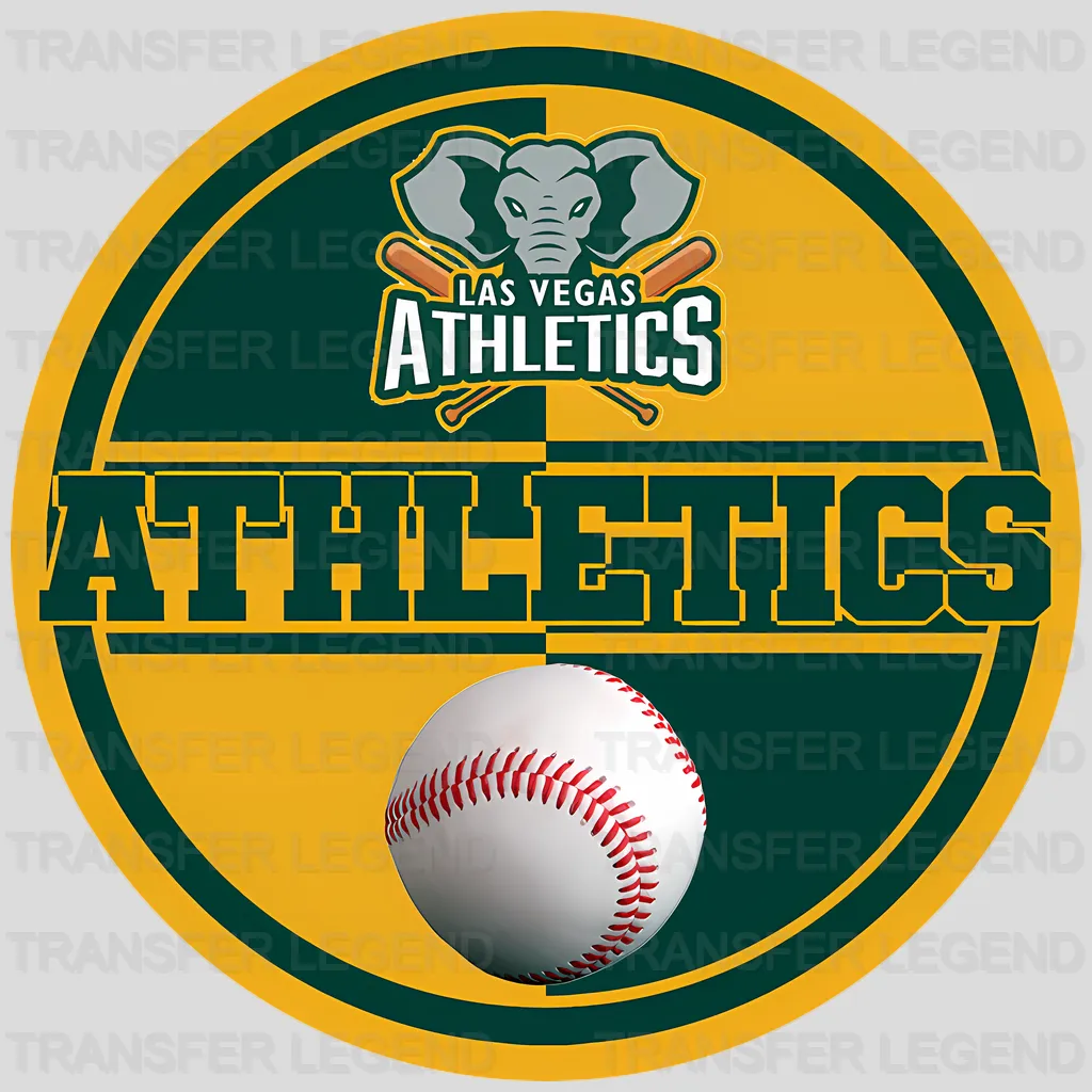 Oakland Athletics MLB Las Vegas Athletics Circle Logo Badge - DTF Iron On Transfer