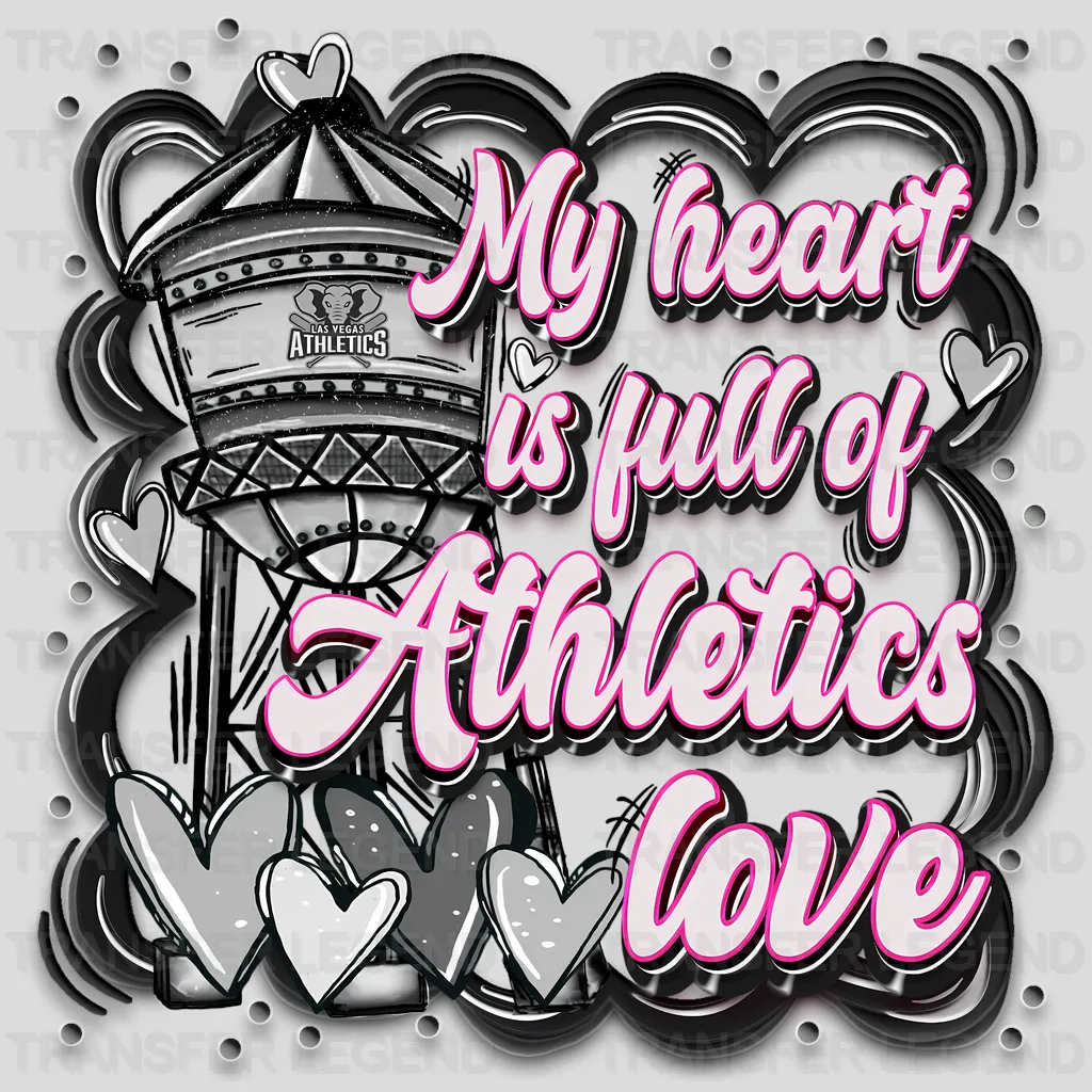 Oakland Athletics MLB My Heart Is Full DTF Iron On Transfer