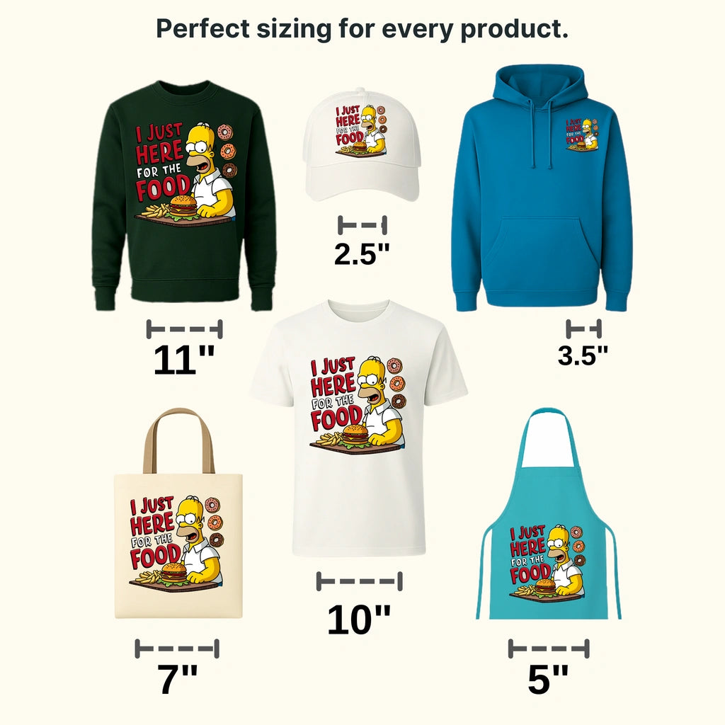 I Just Here For The Food Disney Designs - DTF Heat Transfers