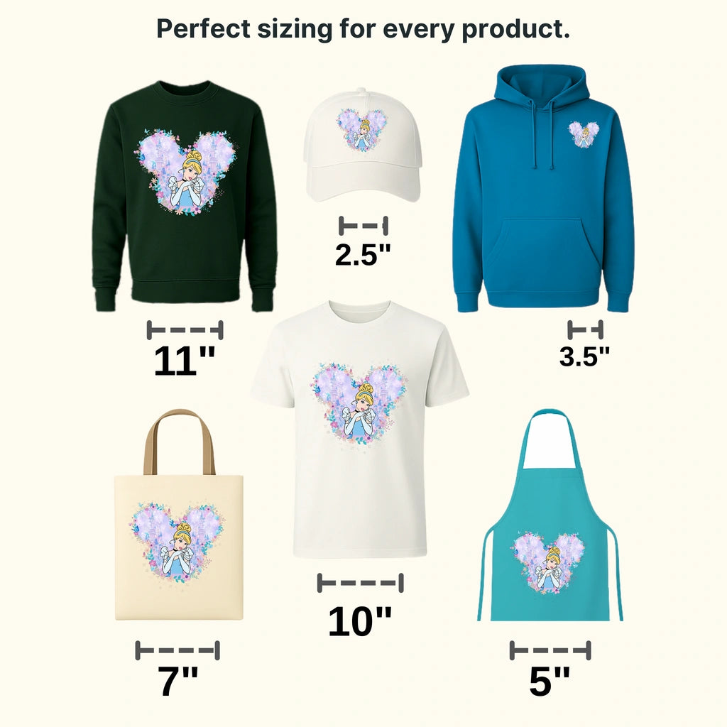 Princess 4 Disney Designs - DTF Heat Transfers