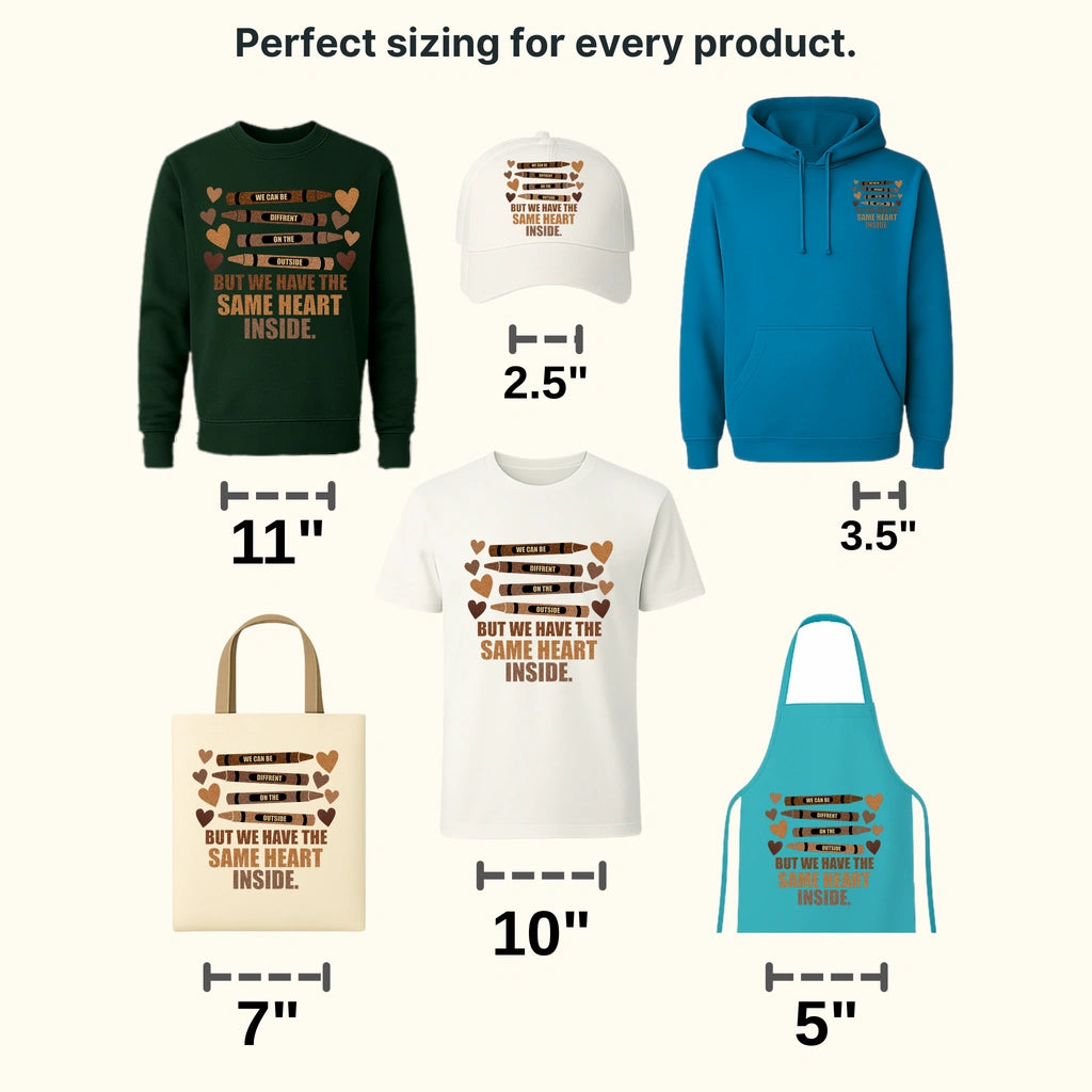 But We Have The Same Heart Inside - BLM design DTF heat transfer - transferlegend