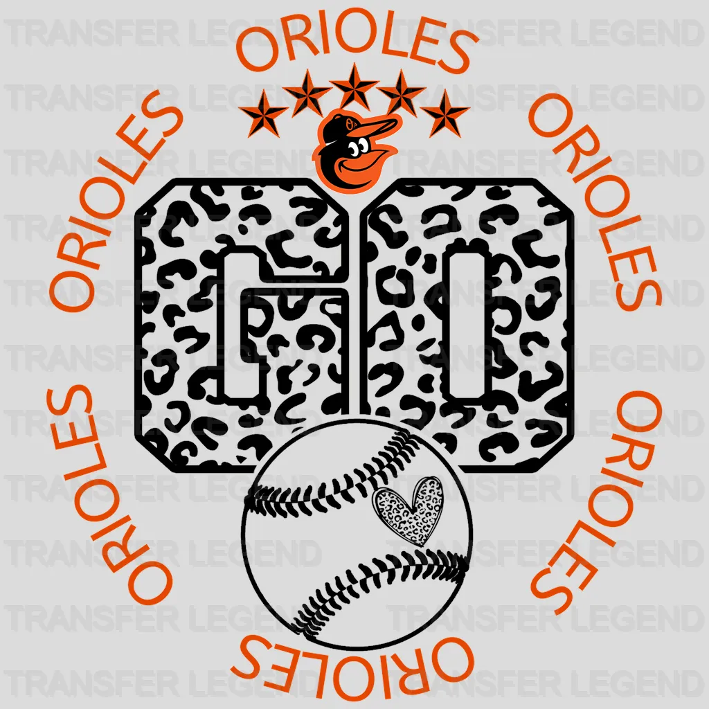 Baltimore Orioles MLB Go DTF Iron On Transfer