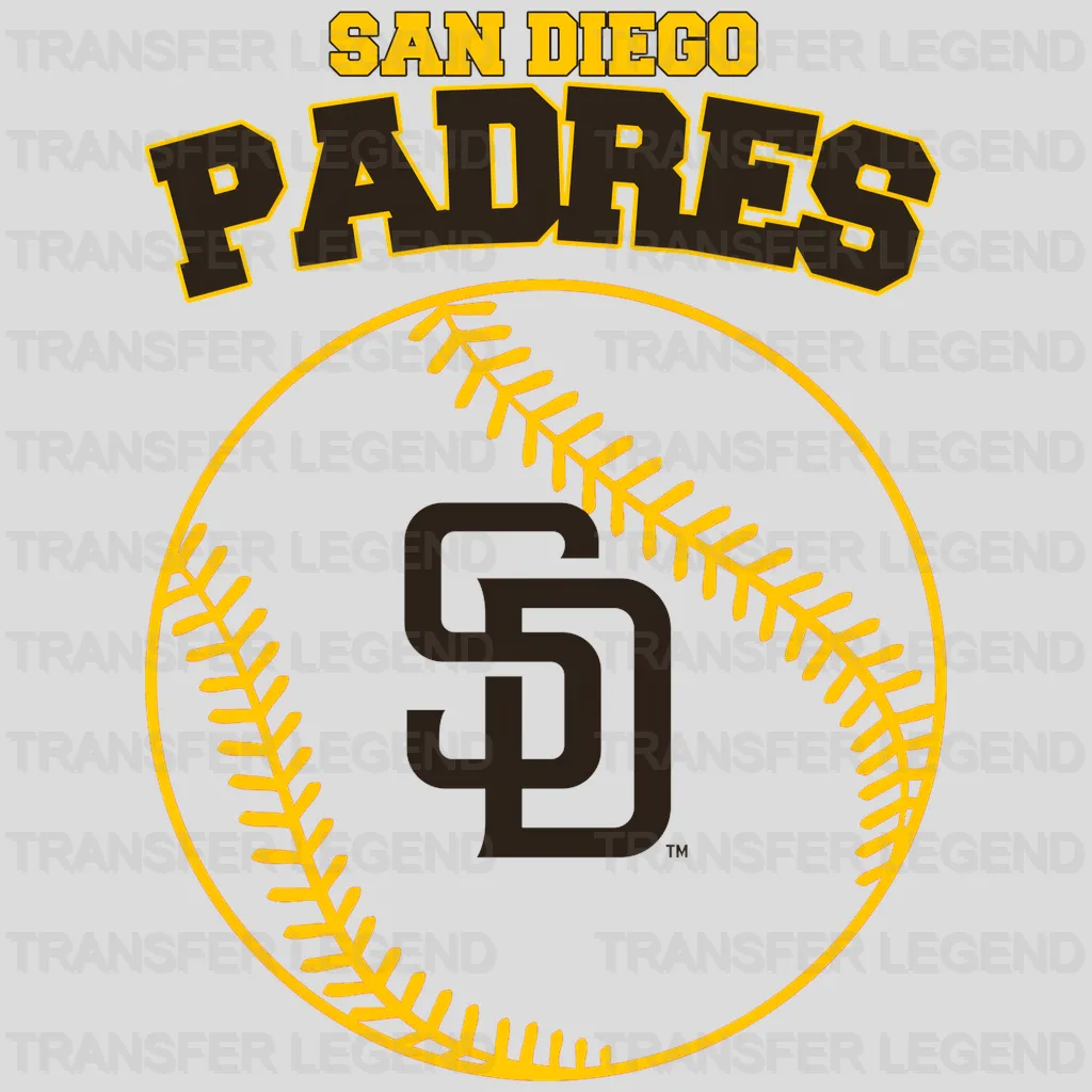 San Diego Padres MLB Circle Logo With Stitch - DTF Iron On Transfer