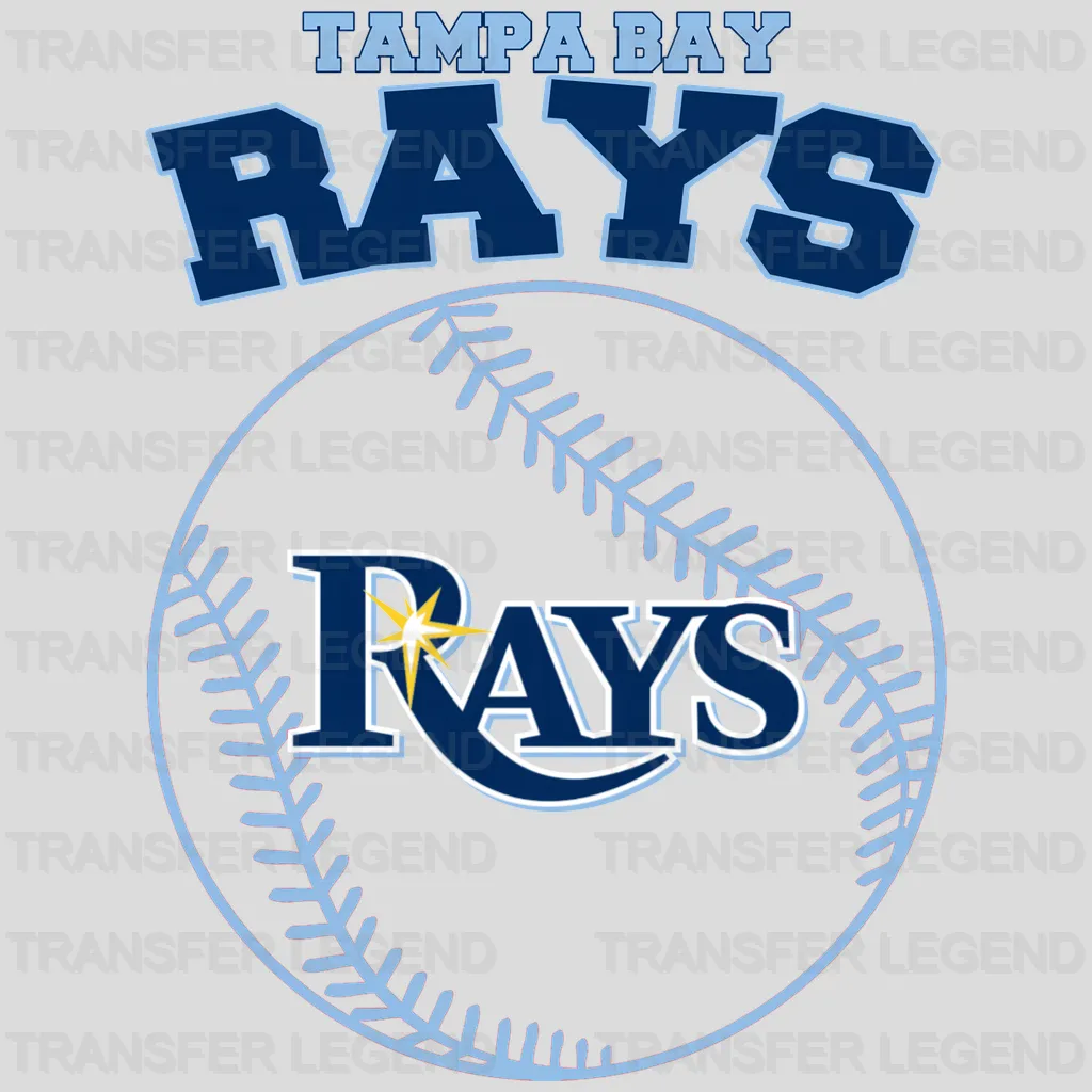 Tampa Bay Rays MLB Circle Logo With Stitch - DTF Iron On Transfer