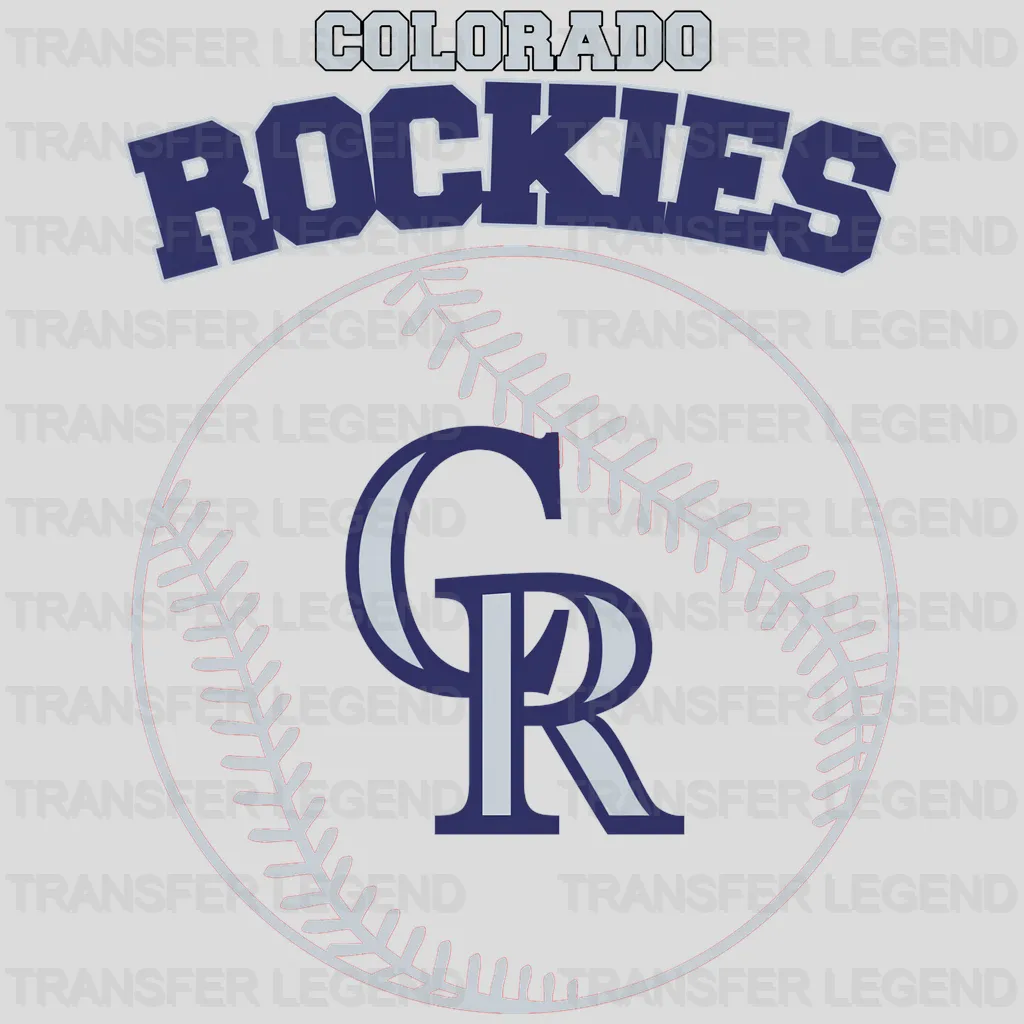 Colorado Rockies MLB Circle Logo With Stitch - DTF Iron On Transfer
