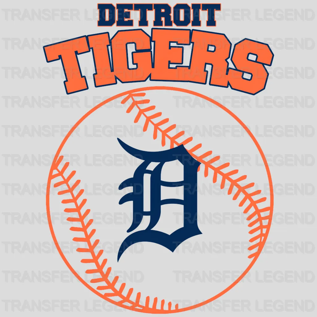 Detroit Tigers MLB Circle Logo With Stitch - DTF Iron On Transfer